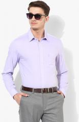 U S Polo Assn Lavender Solid Slim Fit Formal Shirt men