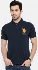 U S Polo Assn Navy Blue Solid Polo T Shirt men