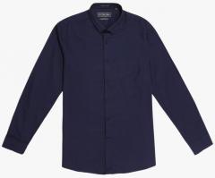 U S Polo Assn Navy Blue Solid Regular Fit Formal Shirt men