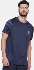 U S Polo Assn Navy Blue Solid Round Neck Tshirts men