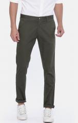 U S Polo Assn Olive Solid Slim Fit Chinos men