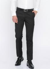 U S Polo Assn Tailored Black Solid Regular Fit Formal Trouser men