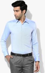 U S Polo Assn Tailored Blue Solid Regular Fit Formal Shirt men