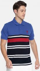 U S Polo Assn U.S. Polo Assn. Men Multicoloured Striped Polo Collar T shirt men