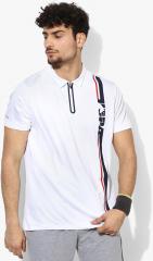U S Polo Assn White Solid Polo Collar Tshirt men