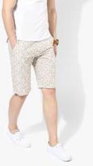 United Colors Of Benetton Beige Printed Shorts men
