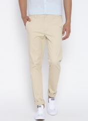 United Colors Of Benetton Beige Slim Fit Casual Trousers men