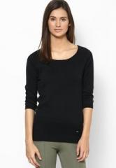 United Colors Of Benetton Black 3/4Th Sleeve Top women