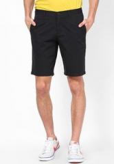 United Colors Of Benetton Black Basic Twill Shorts men