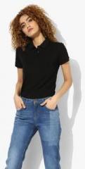 United Colors Of Benetton Black Solid T Shirt women