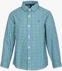 United Colors Of Benetton Blue Checked Casual Shirt boys