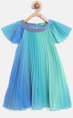 United Colors Of Benetton Blue Dyed A Line Dress girls