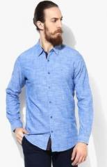United Colors Of Benetton Blue Printed Regular Fit Casual Shirt men