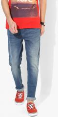 United Colors Of Benetton Blue Regular Fit Low Rise Drop Crotch Stretchable Jeans men