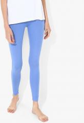 United Colors Of Benetton Blue Solid Leggings women