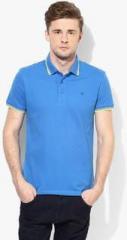 United Colors Of Benetton Blue Solid Polo T Shirt men