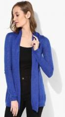 United Colors Of Benetton Blue Solid Shrug women