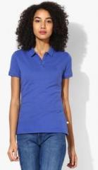 United Colors Of Benetton Blue Solid T Shirt women