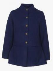 United Colors Of Benetton Blue Solid Winter Jacket girls
