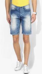 United Colors Of Benetton Blue Washed Shorts men