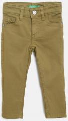 United Colors Of Benetton Brown Regular Fit Mid Rise Clean Look Jeans boys