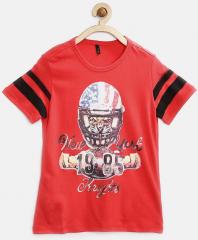 United Colors Of Benetton Coral Printed T shirt boys