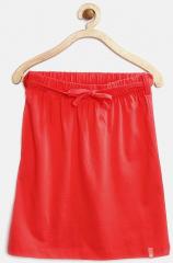 United Colors Of Benetton Coral Red A Line Skirt girls