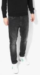 United Colors Of Benetton Dark Grey Washed Low Rise Slim Fit Jeans men