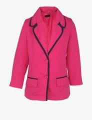 United Colors Of Benetton Fuchsia Solid Winter Jacket girls