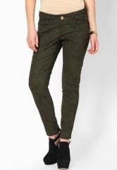 United Colors Of Benetton Green Color Printed Trouser women