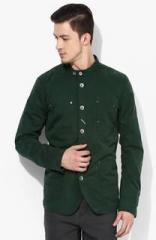 United Colors Of Benetton Green Solid Quilted Jacket men
