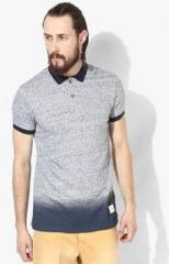 United Colors Of Benetton Grey Solid Slim Fit Polo T Shirt men