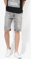 United Colors Of Benetton Grey Washed Shorts men