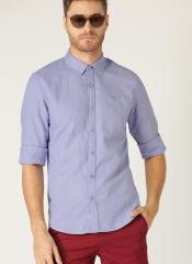 United Colors Of Benetton Lavender Solid Slim Fit Casual Shirt men