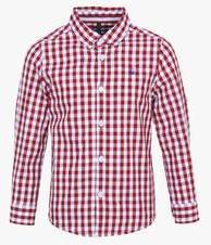 United Colors Of Benetton Maroon Casual Shirt boys
