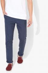 United Colors Of Benetton Navy Blue Checked Chinos men