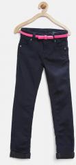 United Colors Of Benetton Navy Blue Mid Rise Jeans girls