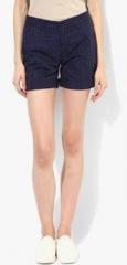 United Colors Of Benetton Navy Blue Printed Shorts women