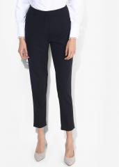 United Colors Of Benetton Navy Blue Solid Formal Trouser women