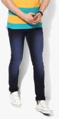 United Colors Of Benetton Navy Blue Washed Skinny Fit Jeans men
