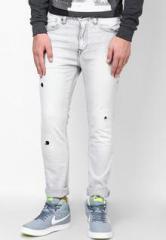 United Colors Of Benetton Off White Slim Fit Jeans men