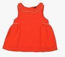 United Colors Of Benetton Orange Solid A Line Dress girls
