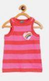 United Colors Of Benetton Pink & Orange Striped T Shirt Dress girls