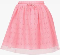 United Colors Of Benetton Pink Self Pattern Skirt girls