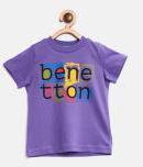 United Colors Of Benetton Purple Printed Round Neck T Shirt boys