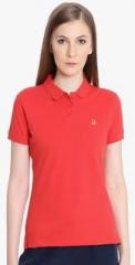 United Colors Of Benetton Red Solid T Shirt women