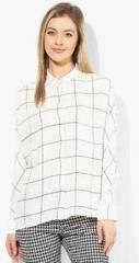 United Colors Of Benetton White Checked Shirt women