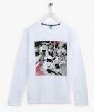 United Colors Of Benetton White Printed T Shirts boys
