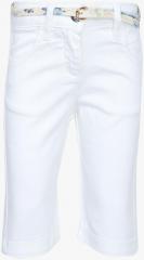 United Colors Of Benetton White Solid Jeans girls