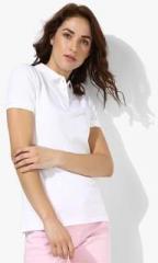 United Colors Of Benetton White Solid T Shirt women